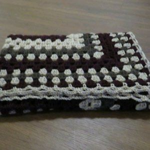 Handmade crochet throw